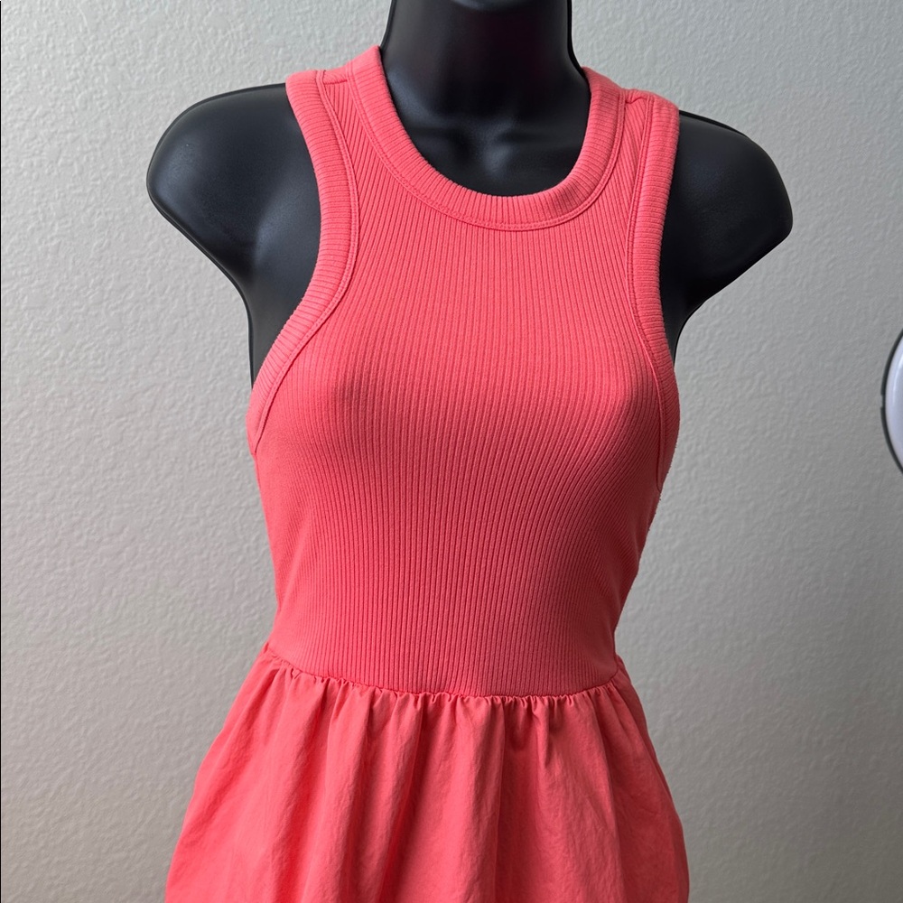 Old Navy Coral Sleeveless Ribbed Midi Dress XS - Picture 5 of 9